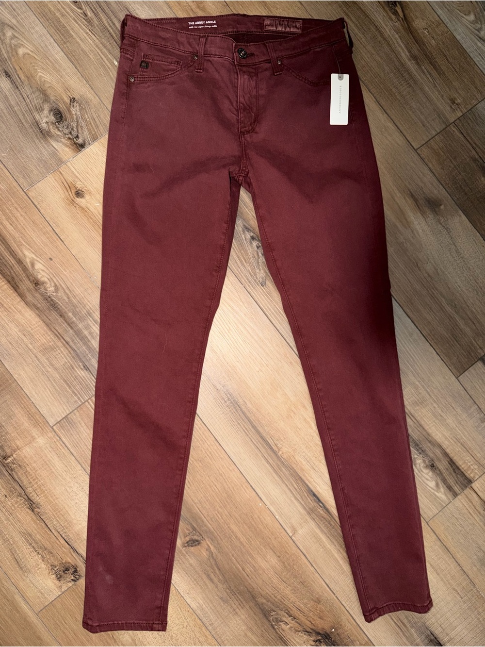 Anthropologie Skinny Jeans in Deep Burgundy